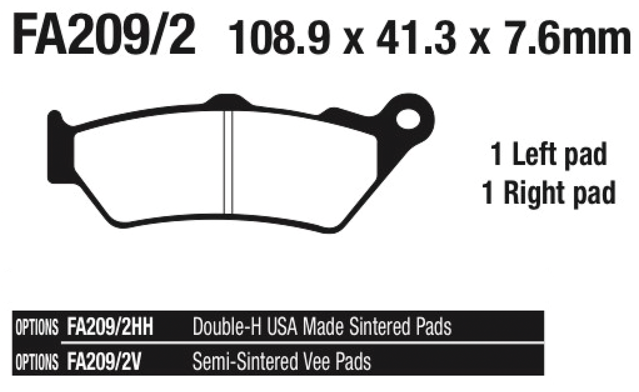 EBC-V FR XG16-20 Scout 17-up brake pads