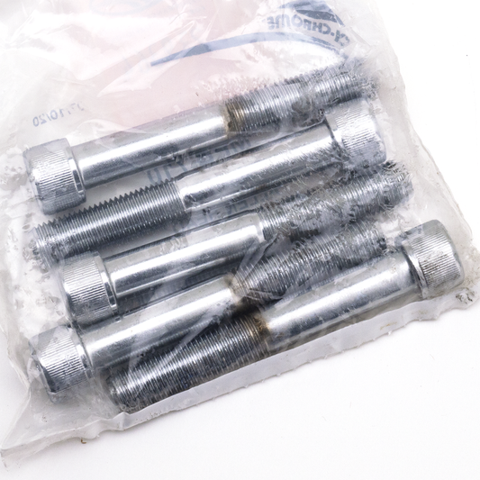 5pck Chrome Allen screws 7/16-20x3"