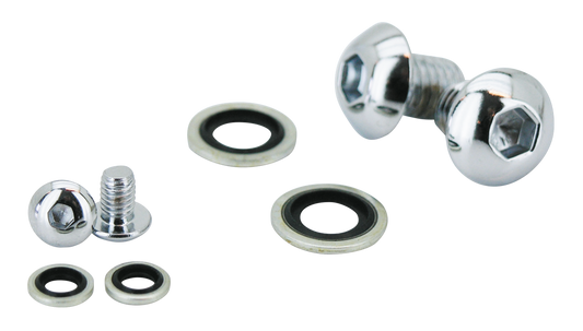 35/39mm Fork Drain Screw Kit Chrome