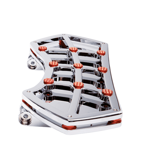 DIAMOND FR FLRBRD CHR W/ GEMS RED