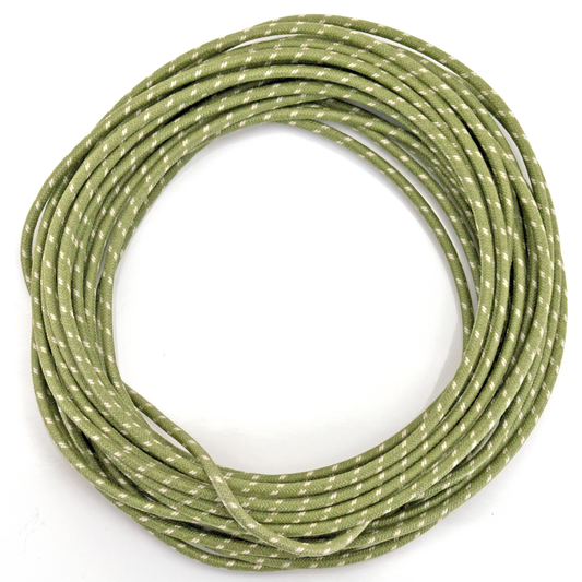 green cotton wire w/white tracer 25ft