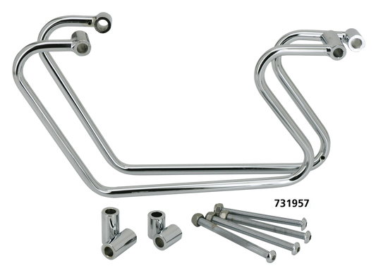 Chrome saddlebag supports FXDF08-17