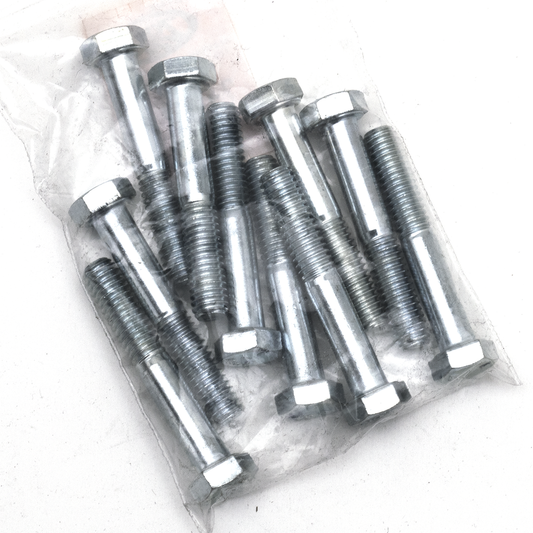 10pck hex bolt 5/16-18x2" UNC zinc