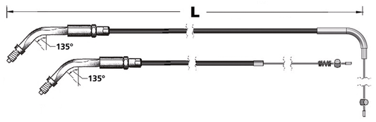 GZP Throttle cable BCC HSR86 LN=43"