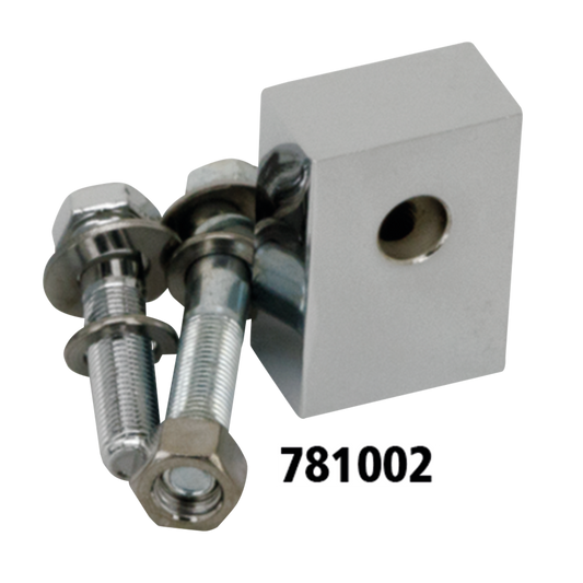 Chrome headlamp mount block FLST97-UP
