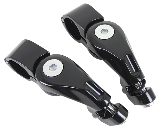 Adj. Peg mounts Angled 2.5" Short Black