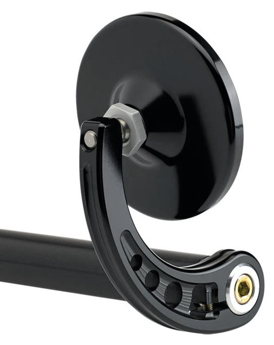 JM Bar-End Mirror 3-1/4" Stem C Black