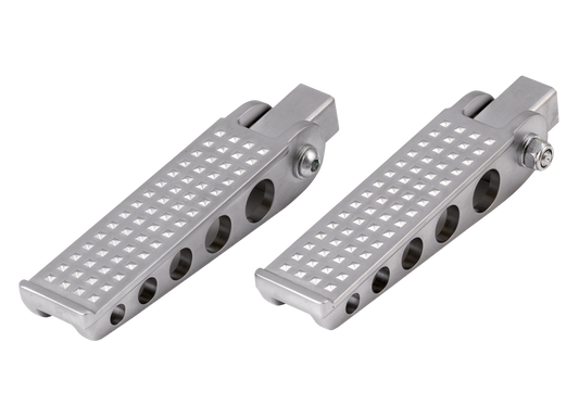 K-Tech forged satin chrome knurled pegs