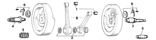 100pck BT Rod Rollers male +.002
