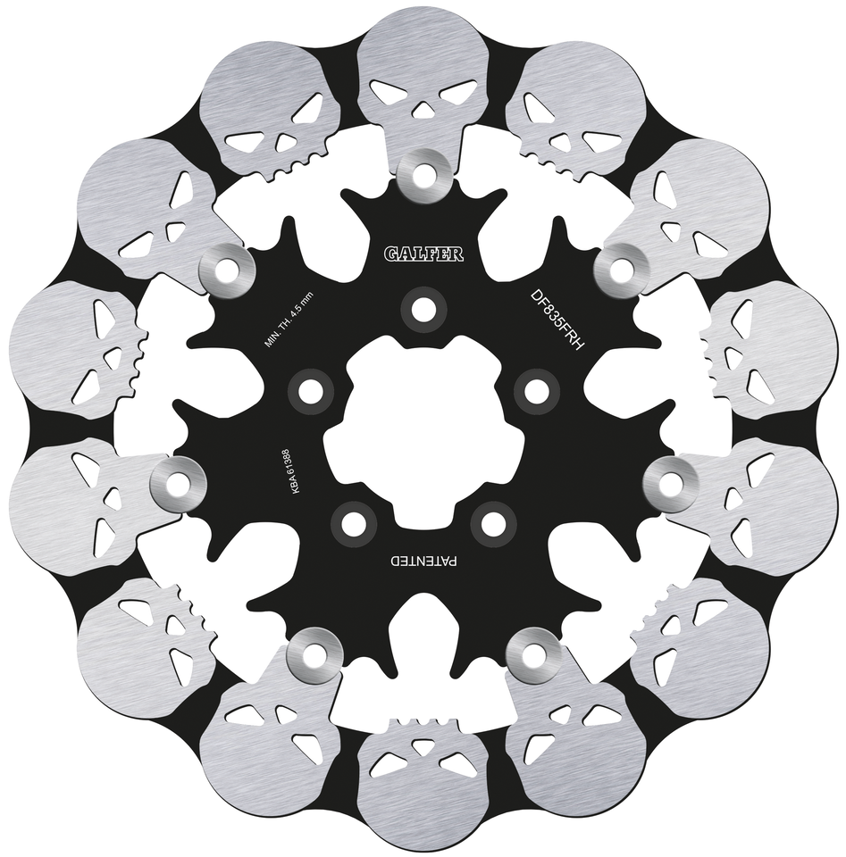 Galfer Skull floating disc 11.8" Front