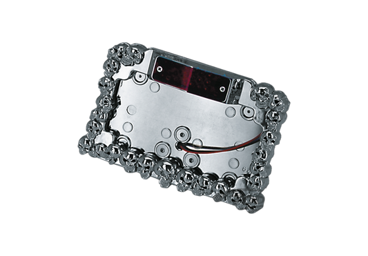 GZP Licenceplate LED chr/w skulls billet