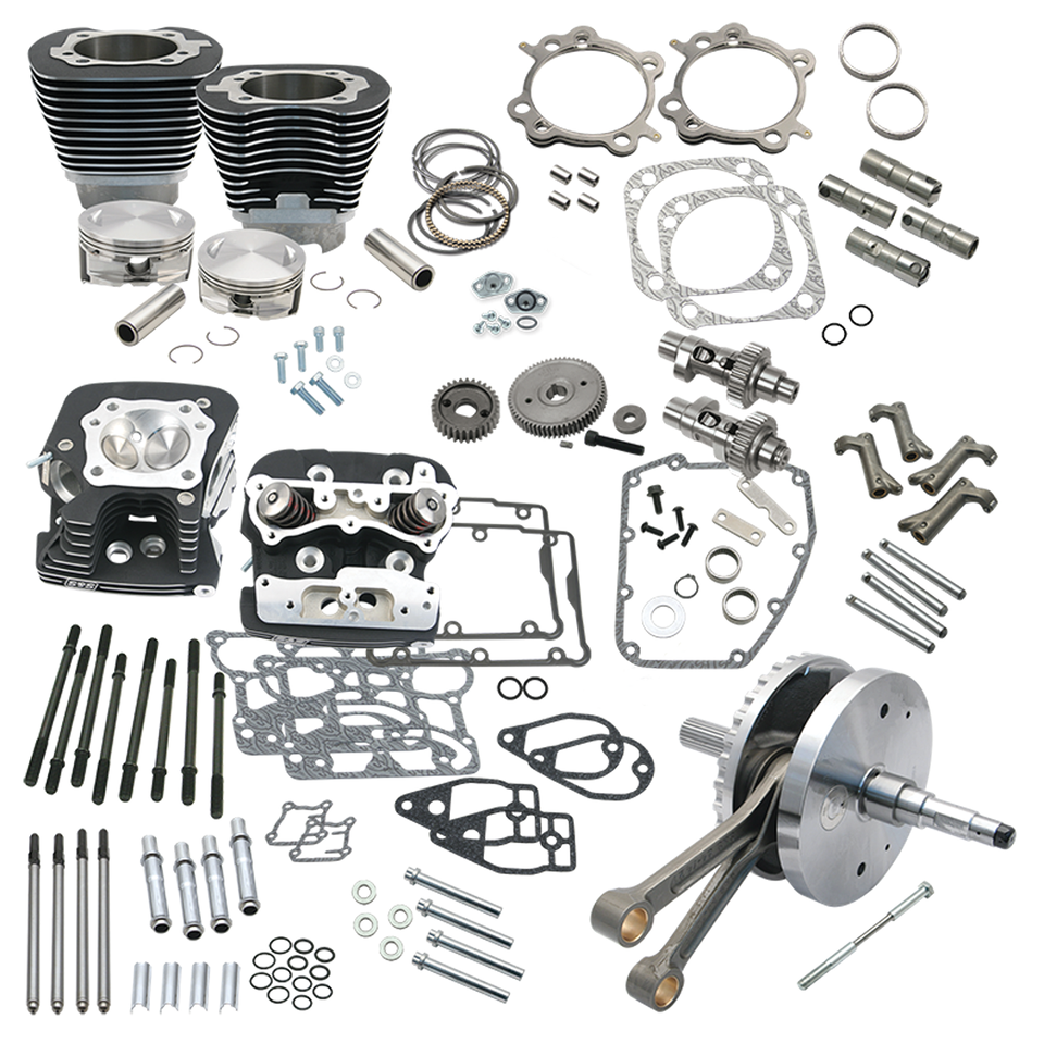 S&S 124HSU kit TC06-17 w/heads black