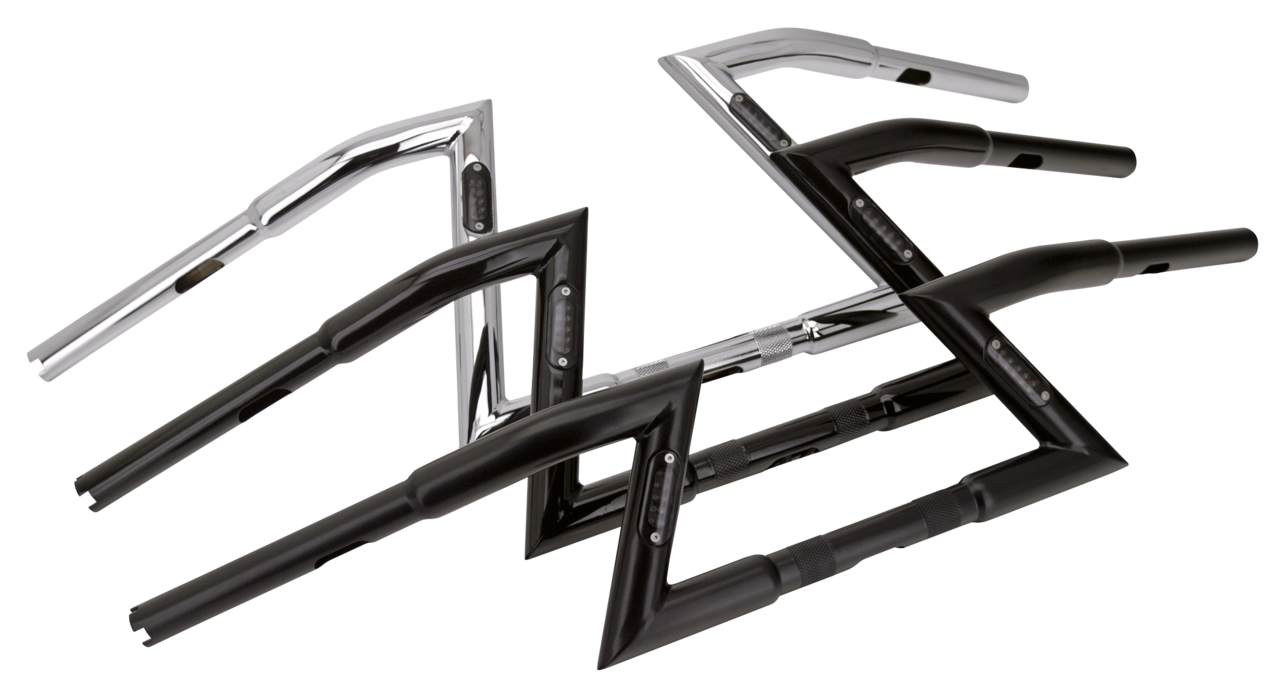 GZP Matt Blk Z-bar TBW 10"rise smoke LED