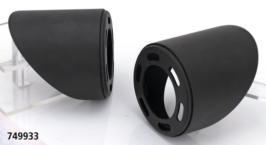 MCJ End Caps Royal 80 Slash Cut Black