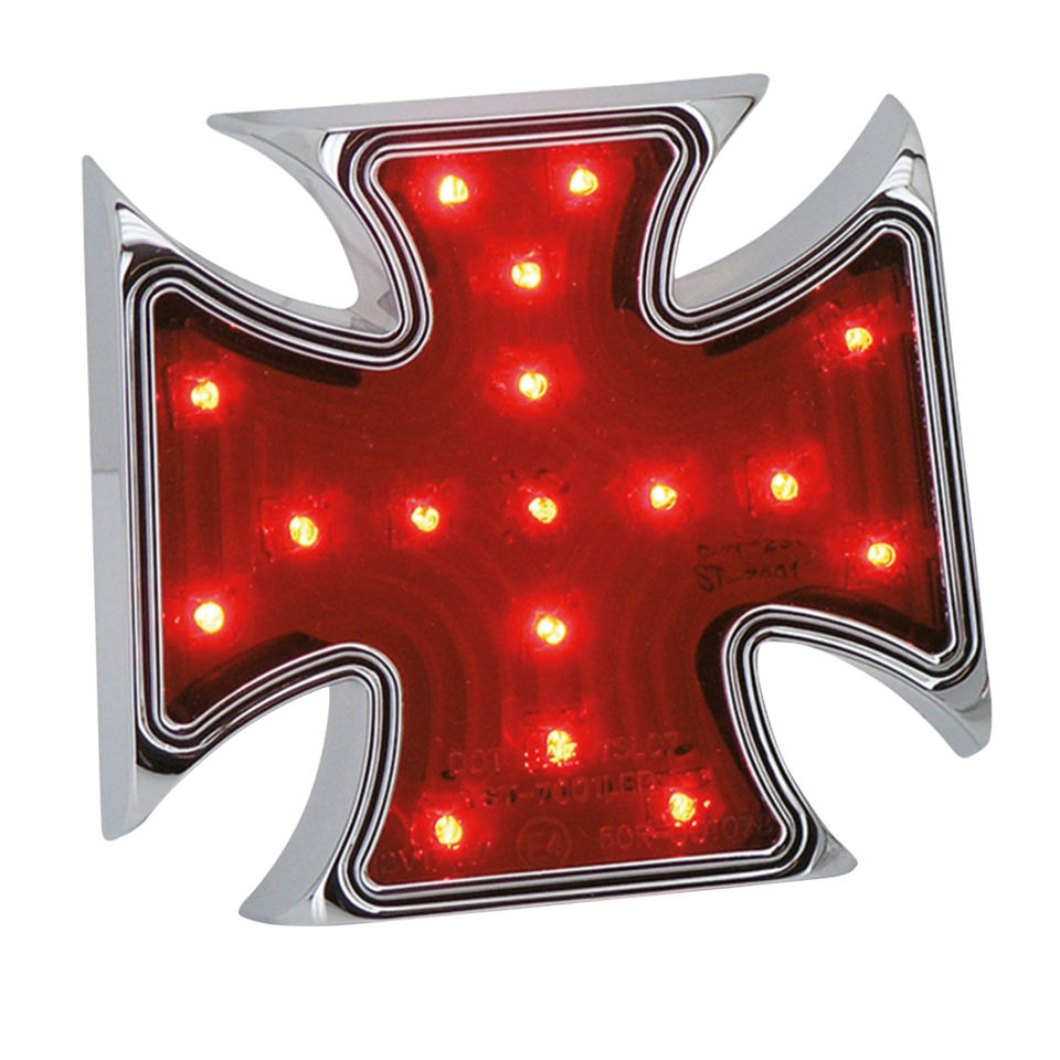 GZP 4" Maltese cross red lens LED tailli