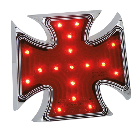 GZP 4" Maltese cross red lens LED tailli