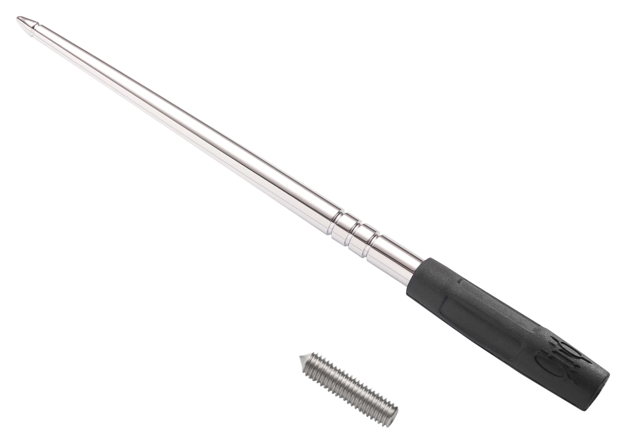 High Caliber Flexible 8" Antenna Chrome