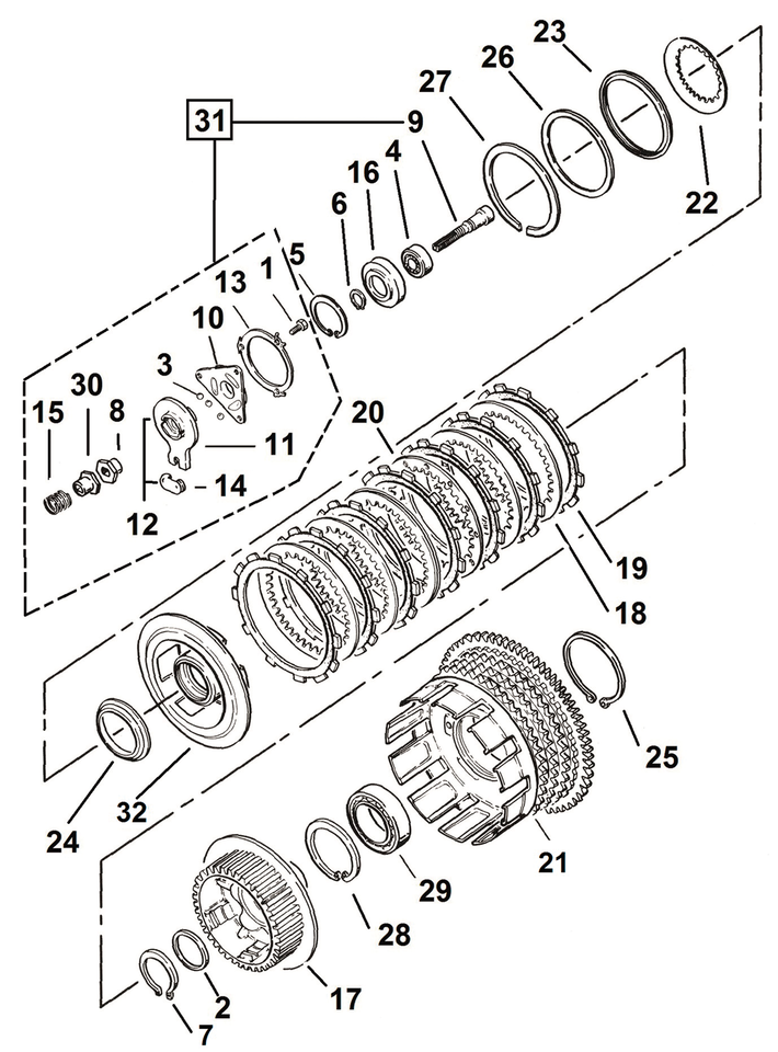 5pck Clutch Hub Spacer XL84-90