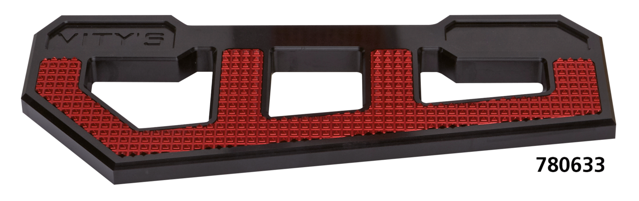 RACING FLOORBOARDS BLACK W/ DIAMOND RED