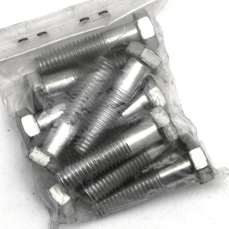 10pck hex bolt 3/8-16x1-5/8" UNC zinc