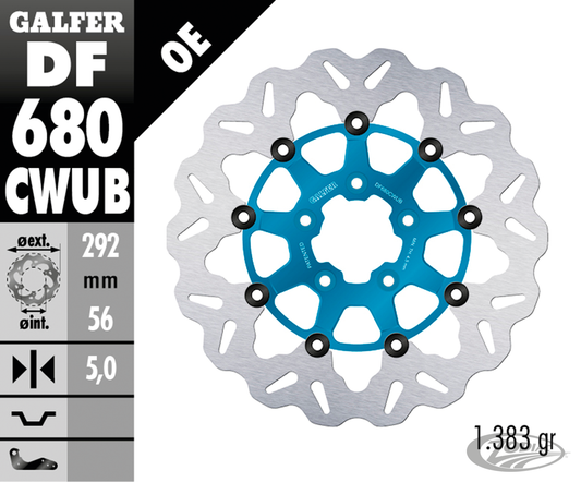 Galfer Wave FR Floating 11.5" Blue