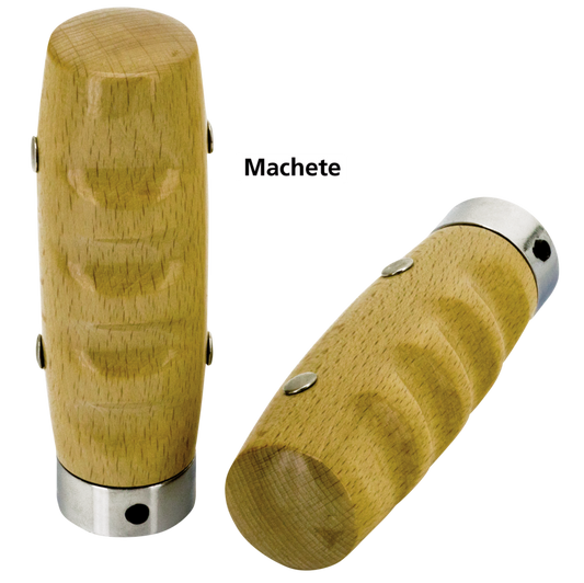 Machete style wooden grips