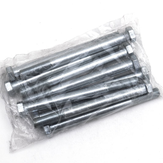10pck hex bolt 3/8-24x4-1/4" UNF zinc