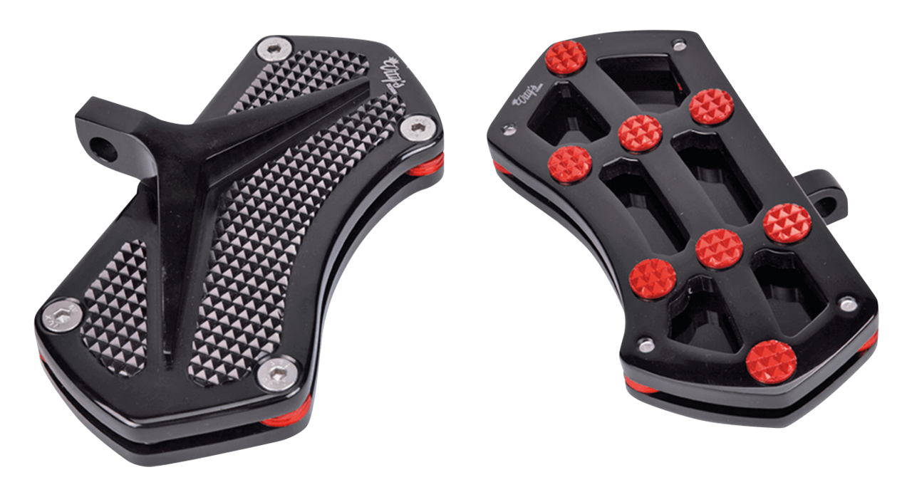 DIAMOND PSSNGR FLRBRD BLK W/ GEMS RED