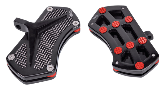 DIAMOND PSSNGR FLRBRD BLK W/ GEMS RED