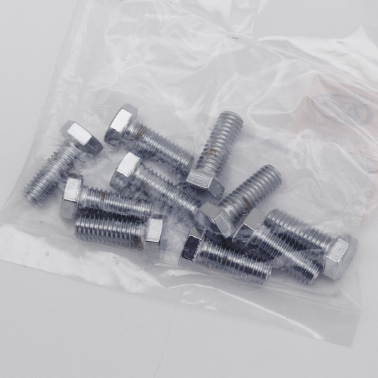 10pck Chrome hex head screws 3/8-16x1