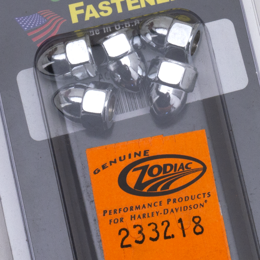 Chrome acorn nuts 1/4-28 UNF set/5