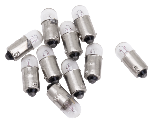 10pck Bulb 12V3W BA9S cylindrical head