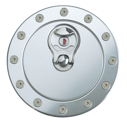 Aero 500 gas cap w/lock & 12 hole flange