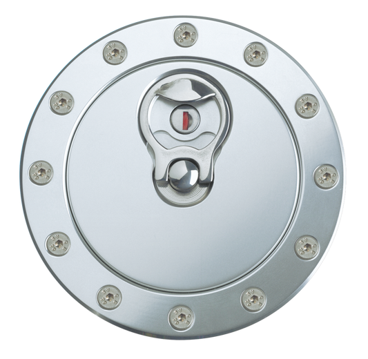 Aero 500 gas cap w/lock & 12 hole flange
