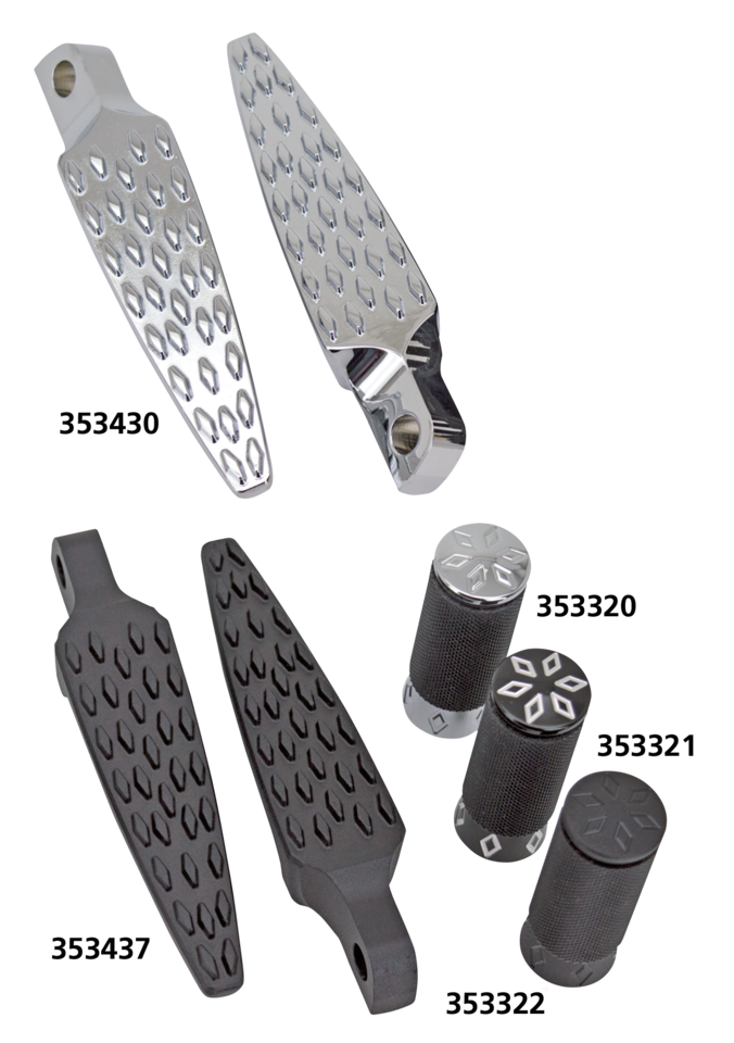 GZP Argyle 45dgr footpegs matt Black SP