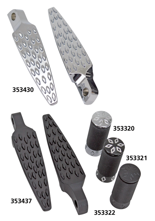 GZP Argyle 45dgr footpegs matt Black SP