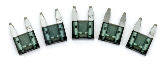 GZP 5pck Mini Led detector fuse gray 2A