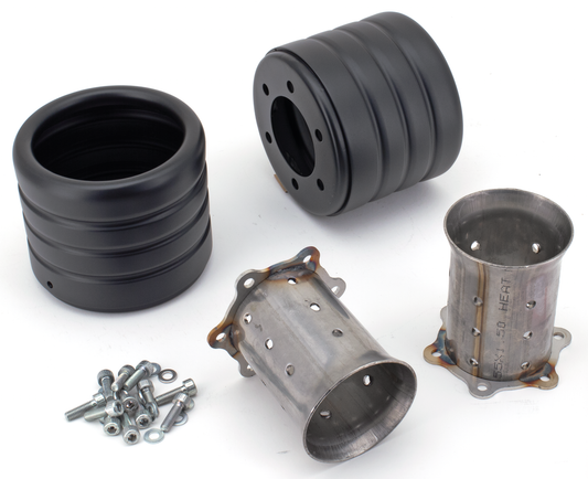 MCJ End Caps Royal 100 Striped Black