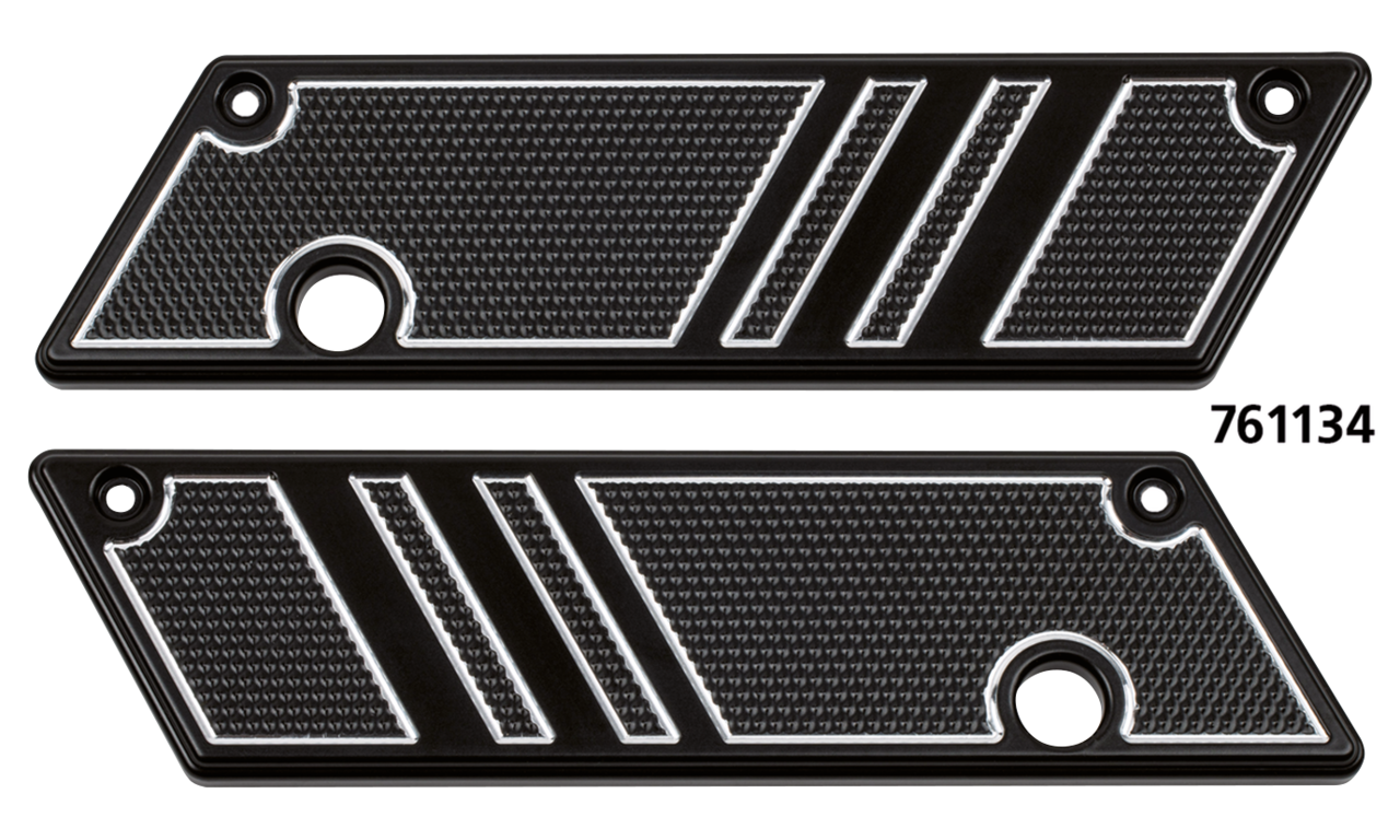 Latch covers black anodised FLH/T93-13