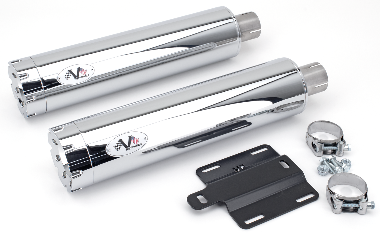 Twin Chr mufflers 90mm Rvlvr ISC22-24