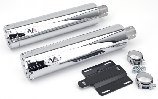 Twin Chr mufflers 90mm Rvlvr ISC22-24