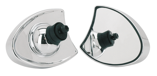 GZP Chrome BatWing 96-13 mirrors w/Light