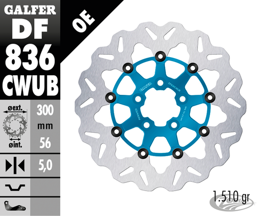 Galfer Wave RR Floating 11.8" Blue