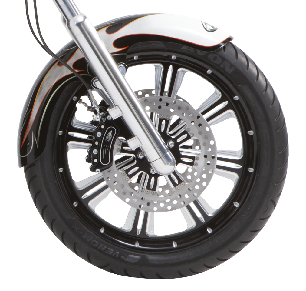 Billet 6 caliper 13" fr single 84-99 Blk