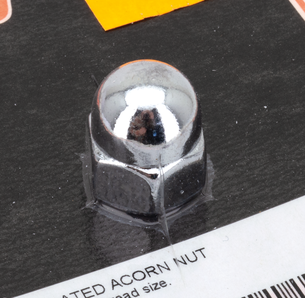 CHROME ACORN NUT M12x1.25, EACH