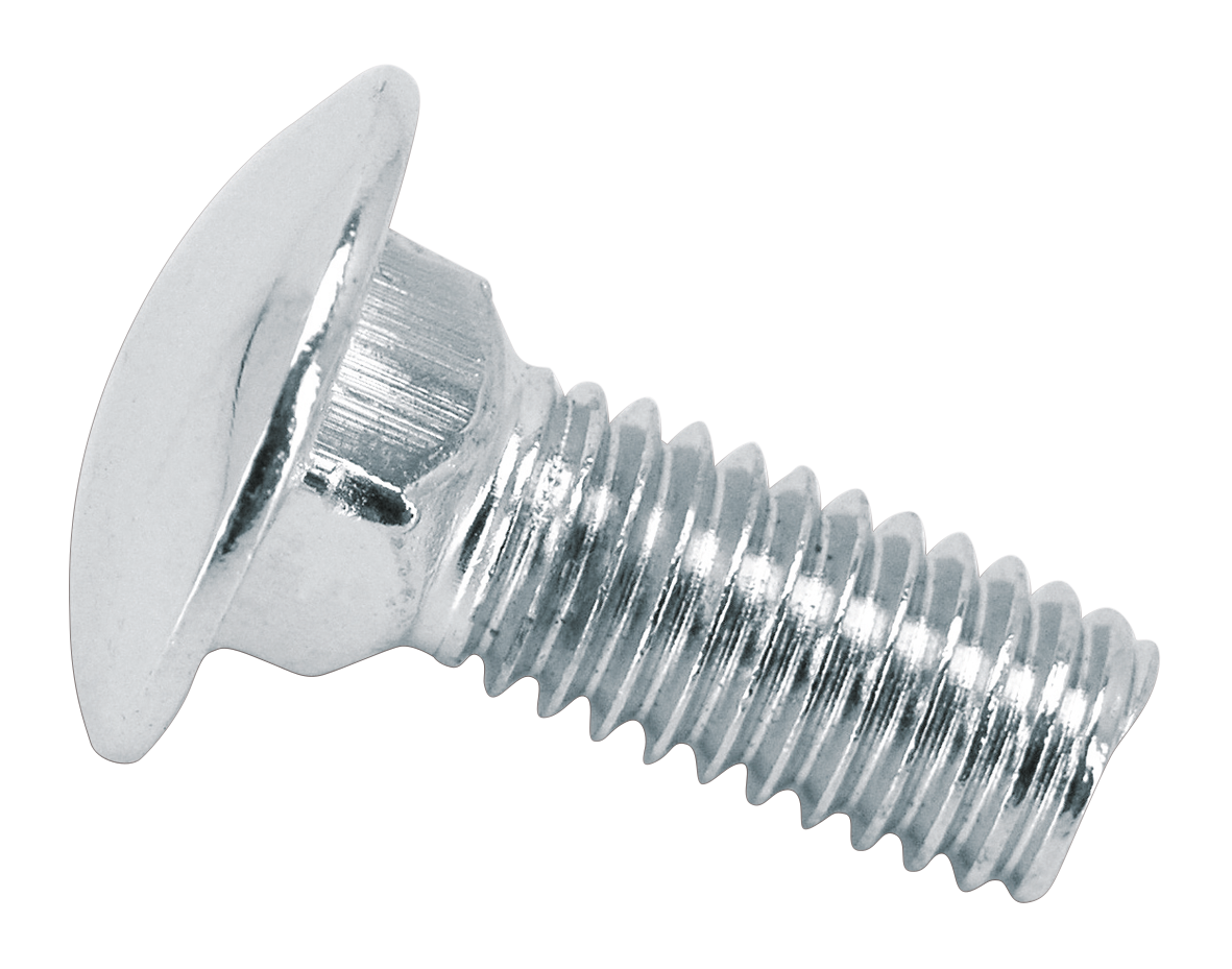 5pck Carriage bolt chrome 3/8-16x1