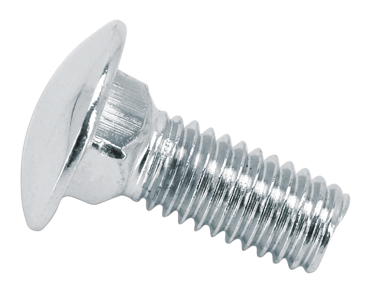 5pck Carriage bolt chrome 3/8-16x1