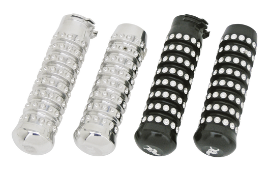 Ribbed grips Polished