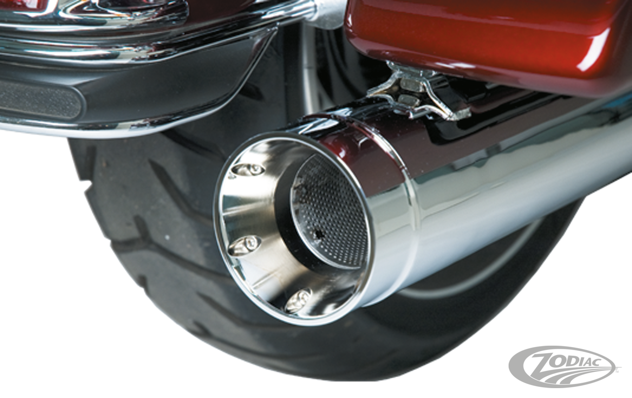 Kerker Stout Slip ons FLH/T17-UP Chrome