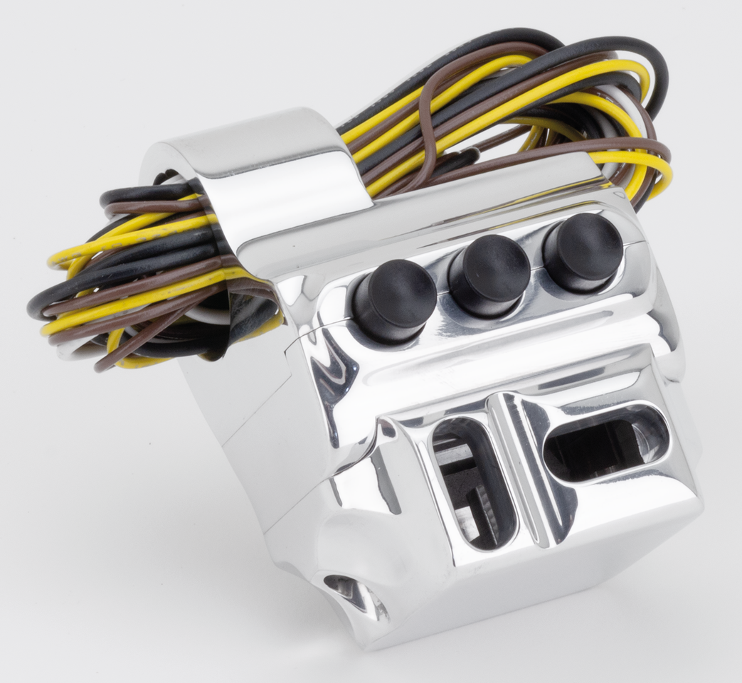 PM Polished 5 button housing Cabl.clutch